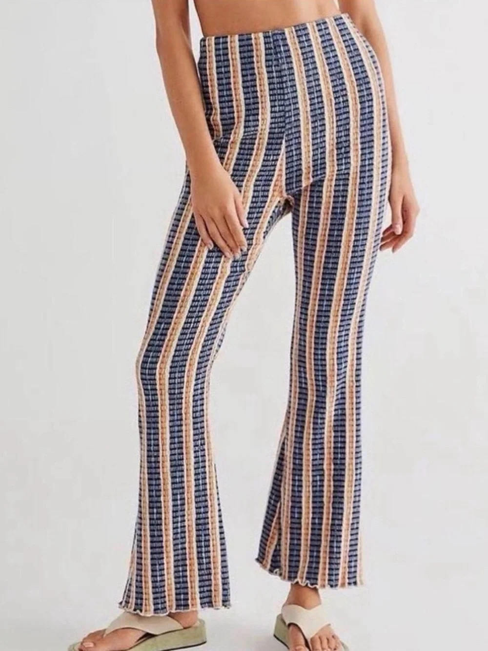 Free People Navy, Women’s Flare Pants